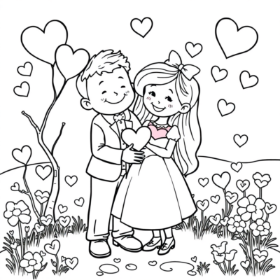 Valentine’s Coloring Book: Valentine Coloring Pages for Kids