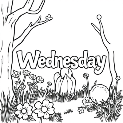 Wednesday Coloring Pages