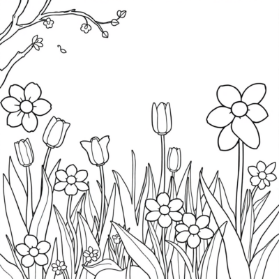 Spring Coloring Pages for Printing