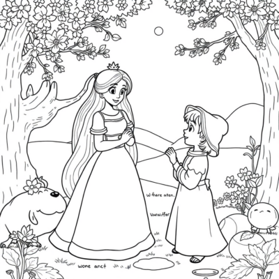 Coloring Book: Fairy Tale Coloring Pages for Kids to Print
