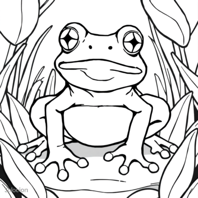 Hop & Color: Fun Frog Coloring Book for Kids