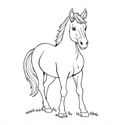 Coloring Book: Horse Coloring Pages for Kids