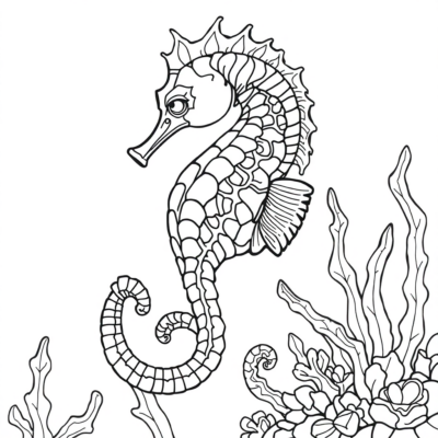 Seahorse Coloring Book
