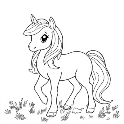 Pony & Horse Fun: Kids’ Coloring Adventure