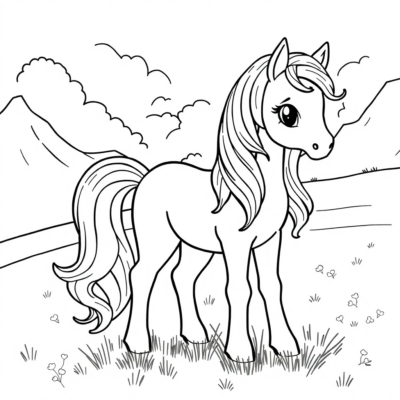 Coloring Book: Horses Coloring Book