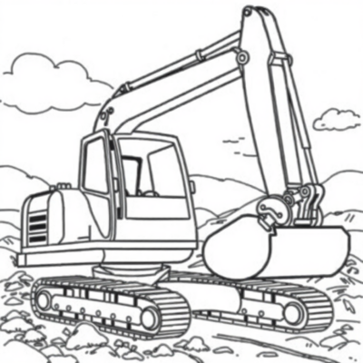Diggers & Excavators: Kids Coloring Adventure