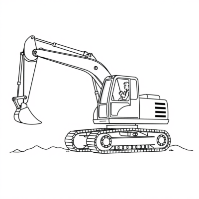 Excavators Coloring Book