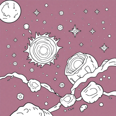Coloring Book: Space Coloring Pages for Kids to Print
