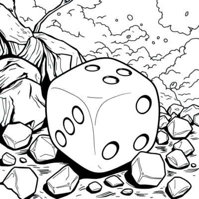 Coloring Book: Dice Coloring