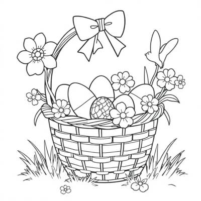 Easter Basket Coloring Book