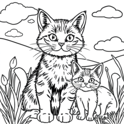 Coloring Book: Cats – A Coloring Book for Children