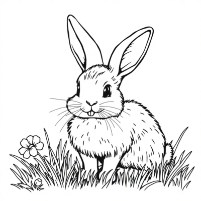 Bunny Coloring Page to Print