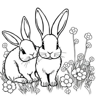 Rabbit Coloring Book