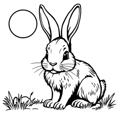 Coloring Book: Rabbit Coloring Book for Children