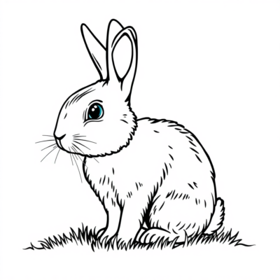 Bunny Coloring Page for Printing