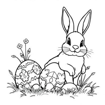 Spring Bunny Coloring Adventure