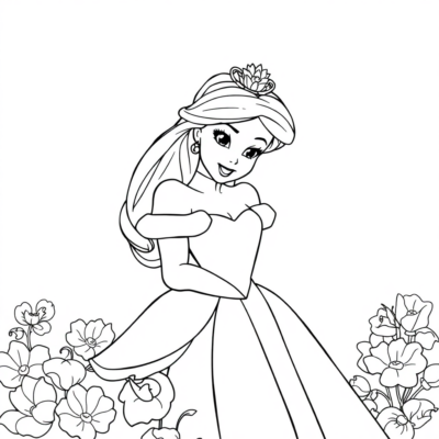 Fairytale Princess Coloring Book for Kids