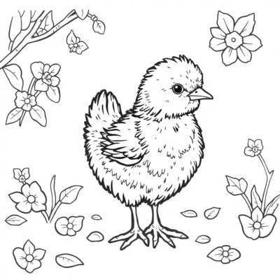 Baby Chick Coloring Fun
