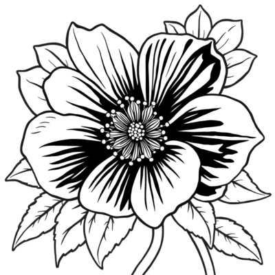 Bloom Buddies: A Kids’ Flower Coloring Book