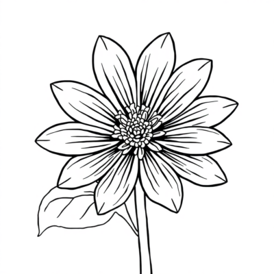 Printable Flower Coloring Sheet for Kids