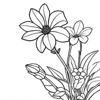 Blossom Garden: Flower Coloring Fun for Kids