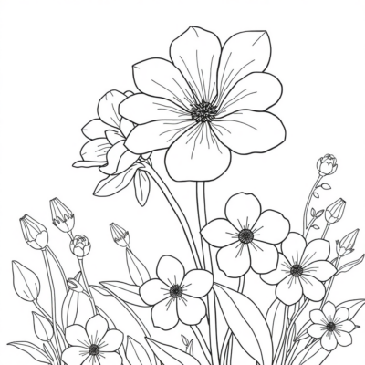 Coloring Book: Flowers