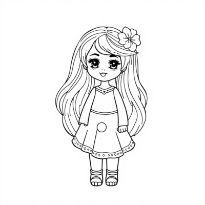 Dolls Coloring Pages