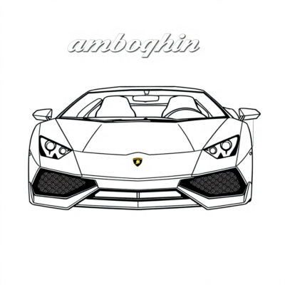 Supercar Coloring Adventures: Lamborghinis for Kids