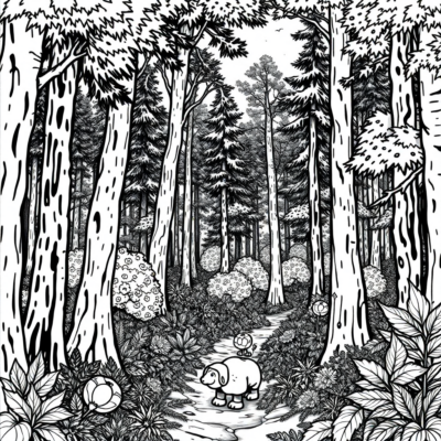 Forest Coloring Book