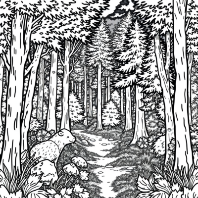 Woodland Wonders Coloring Book