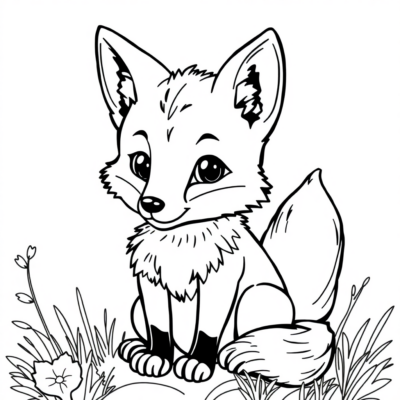 Coloring Book: Fox Coloring Book for Kids