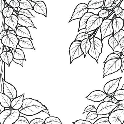 Coloring Book: Leaves Coloring Book for Kids