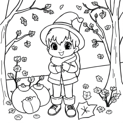 Coloring Book: November Coloring Pages for Kids