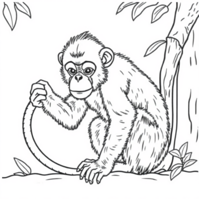 Monkey Coloring Book