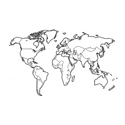 World Map Coloring Book for Kids