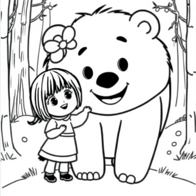 Masha & Her Bear: Fun Coloring Adventures