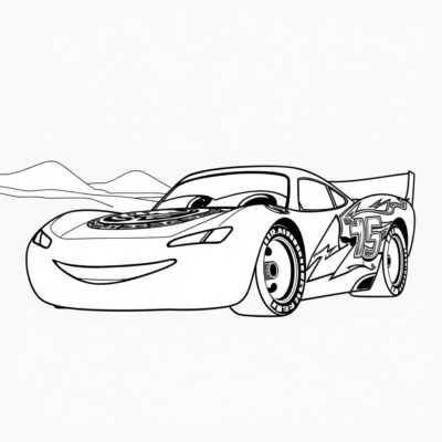 Speedster McQueen: Kids’ Car Coloring Fun