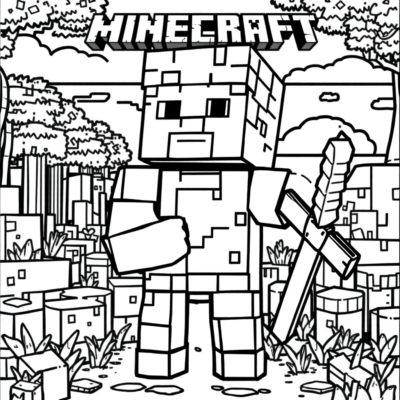 Coloring Book: Minecraft Coloring Book for Kids