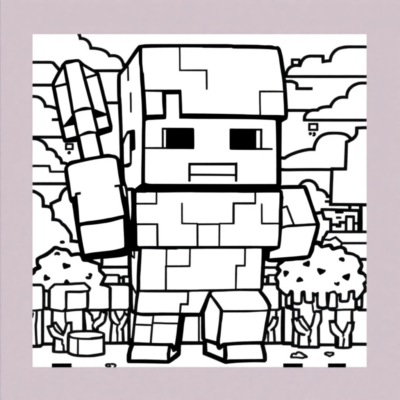 Coloring Book: Minecraft Coloring Pages for Kids