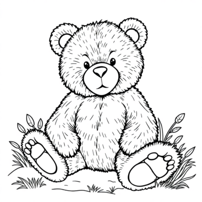 Coloring Book: Teddy Bear Coloring Book