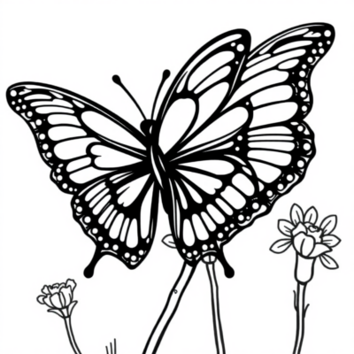 Butterfly Garden Kids Coloring Book