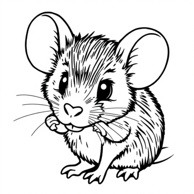 Colorful Mouse Coloring Book