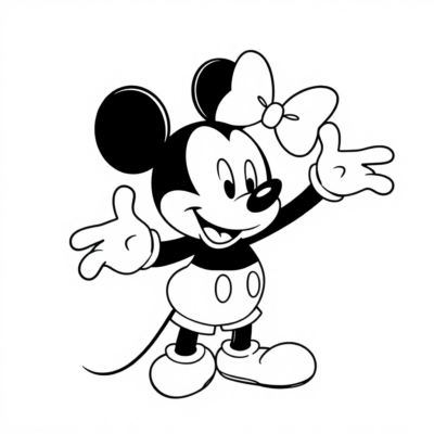 Mickey Mouse Coloring Page for Printing