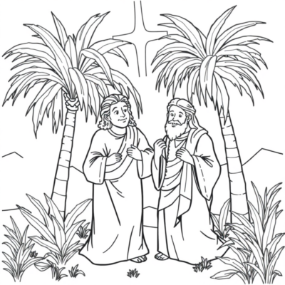 Coloring Book: Palm Sunday Coloring Pages for Kids