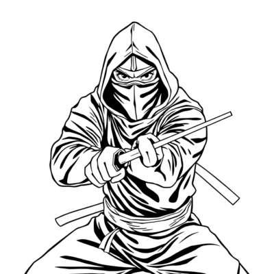 Stealthy Ninja Coloring Adventures
