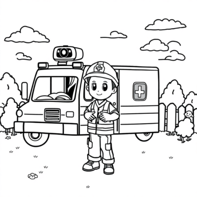 Coloring Book: Emergency Numbers for Kids
