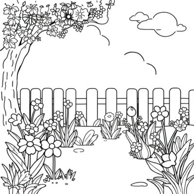 Coloring Book: Garden Coloring Book for Kids