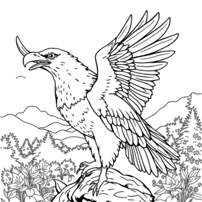Coloring Book: White Eagle Coloring Book for Children