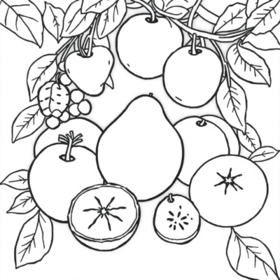 Fruit Coloring Book