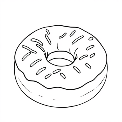 Donut Coloring Page